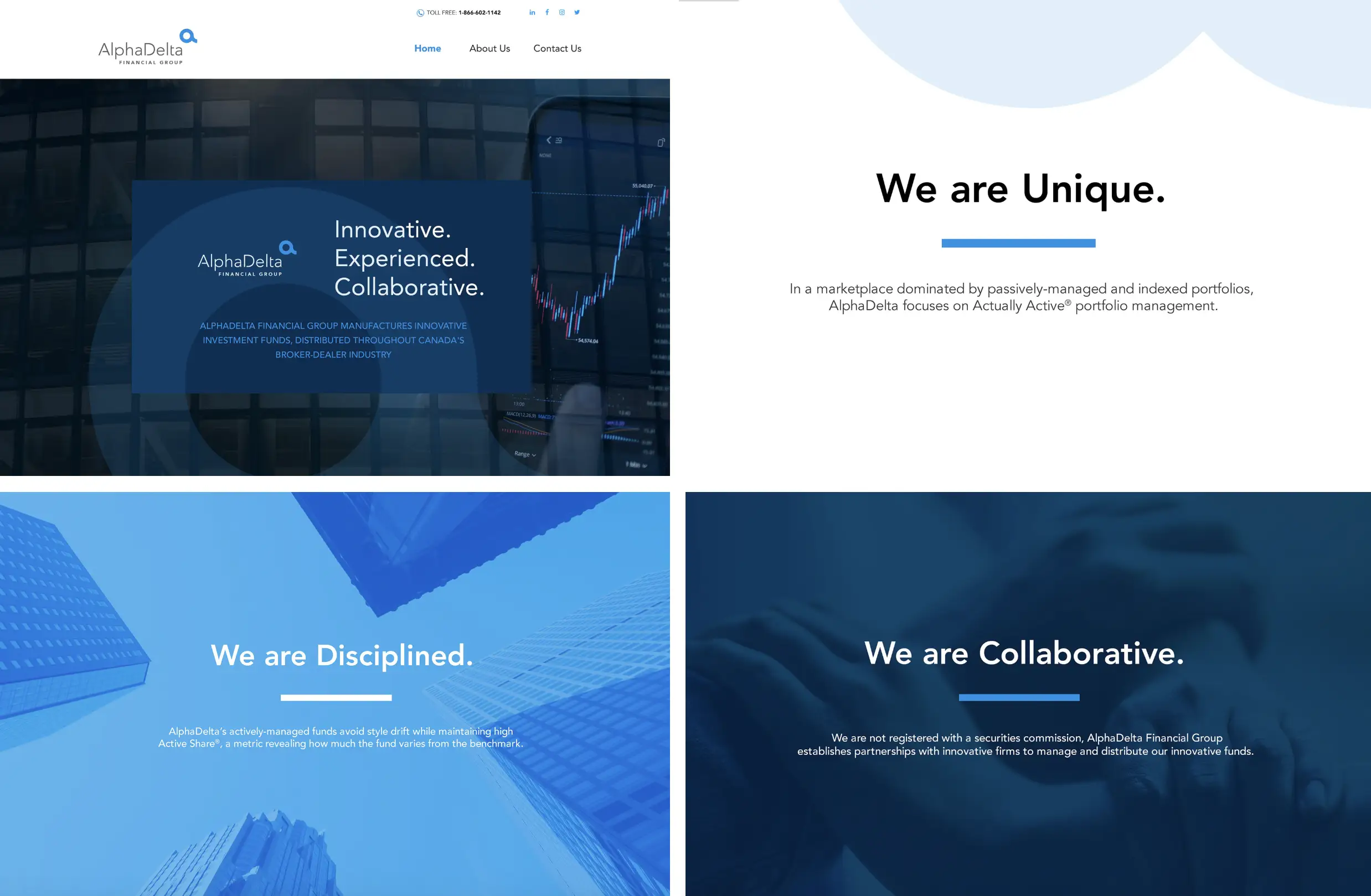 AlphaDelta website pages