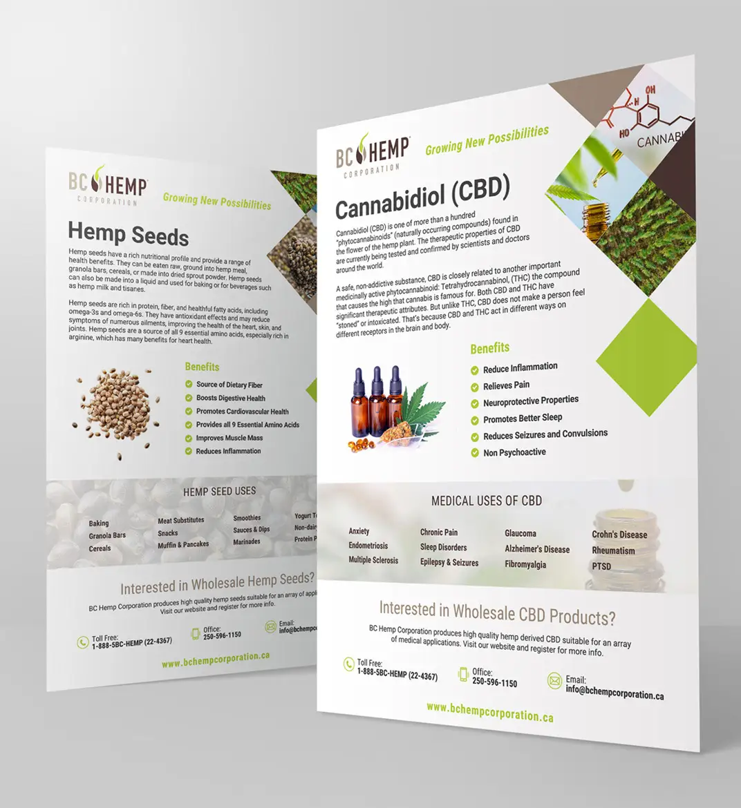 BC Hemp Corporation flyers