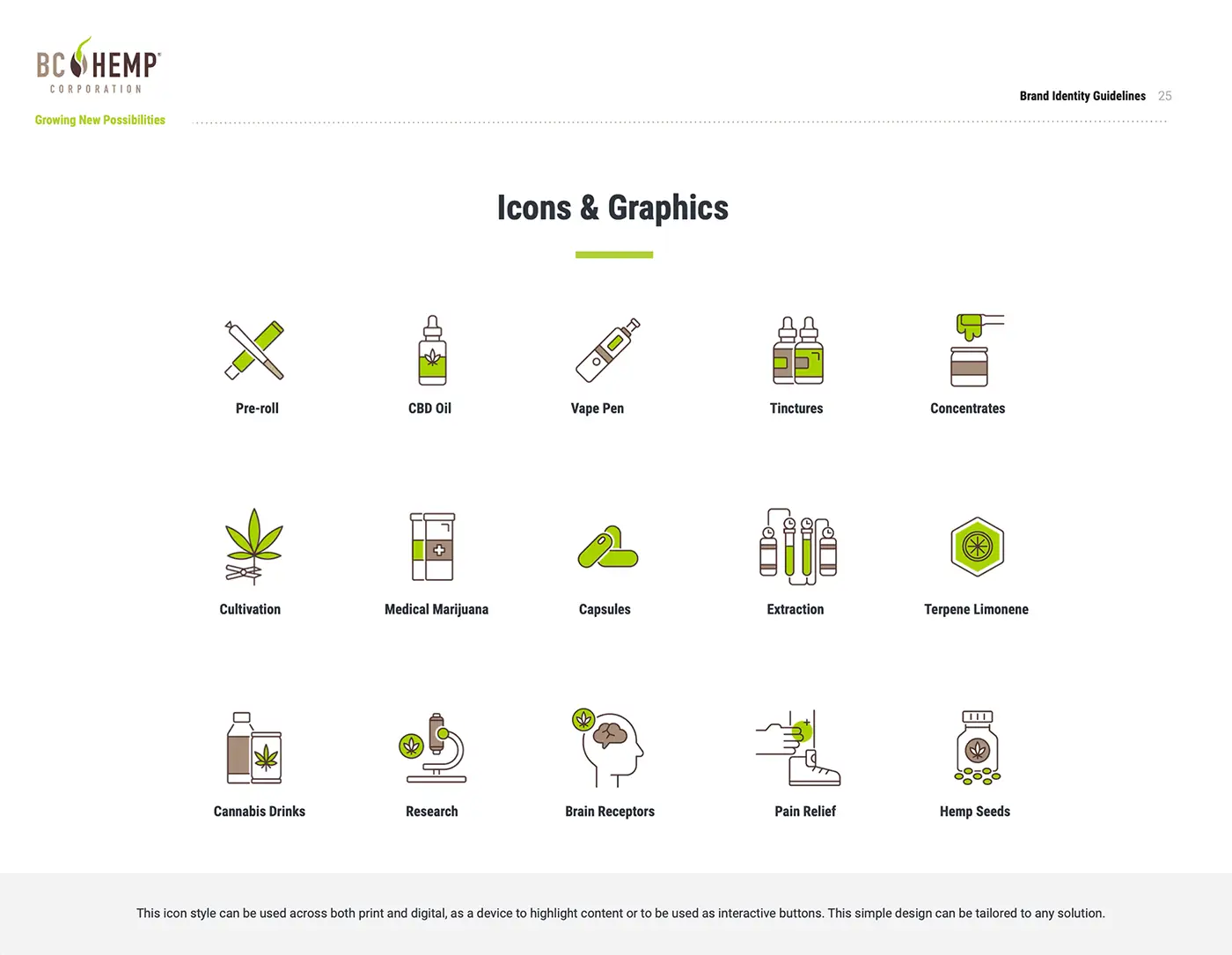 BC Hemp Corporation icon set