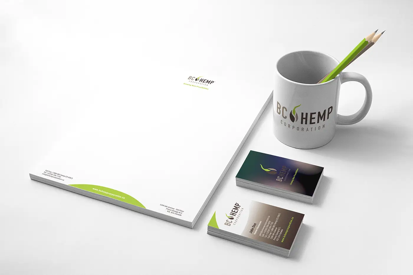 BC Hemp Corporation letterhead and stationery